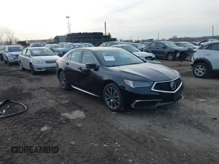 2018 Acura TLX w/Technology Pkg with VIN 19UUB2F52JA007703, listed as a IAAI auction lot 41427535 with 98,775 mi miles. Bid and sale history available at carsss.com. Image 1.