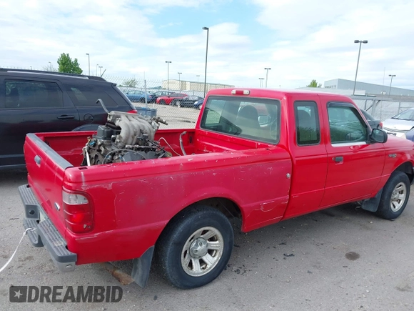 2001 Ford Ranger XL with VIN 1FTYR14UX1PA40512, listed as a IAAI auction lot 42141397 with 222,031 mi miles. Bid and sale history available at carsss.com. Image 4.