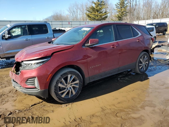 2024 Chevrolet Equinox LT with VIN 3GNAXUEG3RS225362, listed as a Copart auction lot 46871345 with 4,557 mi miles and Non Repairable. Bid and sale history available at DreamBid. Image 1.