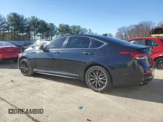 2018 Genesis G80 Sport with VIN KMHGN4JB0JU249217, listed as a Copart auction lot 49489395 with 141,600 mi miles and Clean title. Bid and sale history available at DreamBid. Image 2.