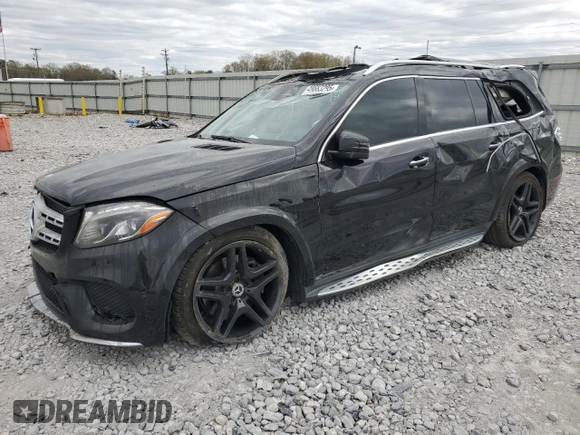 2018 Mercedes-Benz GLS with VIN 4JGDF7DE4JB159233, listed as a Copart auction lot 49883295 with 76,040 mi miles and Salvage Title. Bid and sale history available at carsss.com. Image 1.