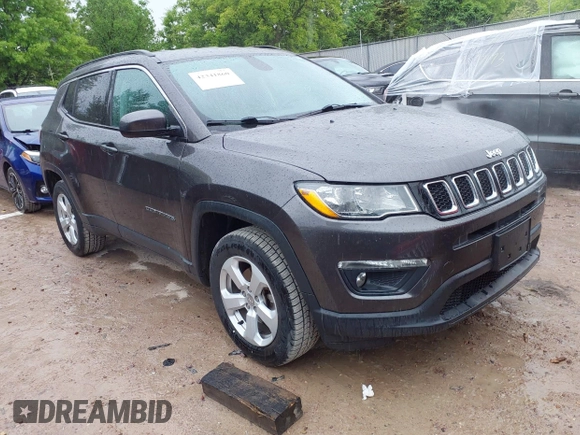 2018 Jeep Compass Latitude z VIN 3C4NJDBB0JT185244, wystawiony jako IAAI lot #42341860 z przebiegiem 64 533 mil mil oraz . Historia ofert i sprzedaży dostępna na DreamBid. Obrazek 1.