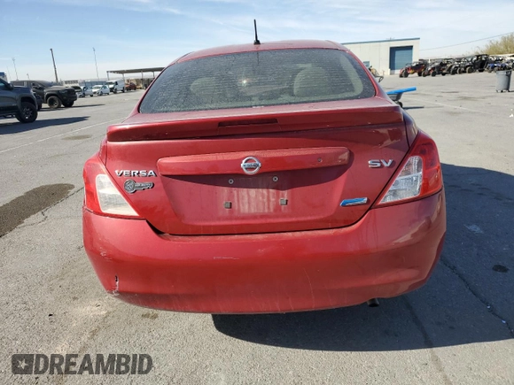 2014 Nissan Versa SV with VIN 3N1CN7AP7EL860106, listed as a Copart auction lot 83854594 with 114,455 mi miles and Salvage Title. Bid and sale history available at carsss.com. Image 6.