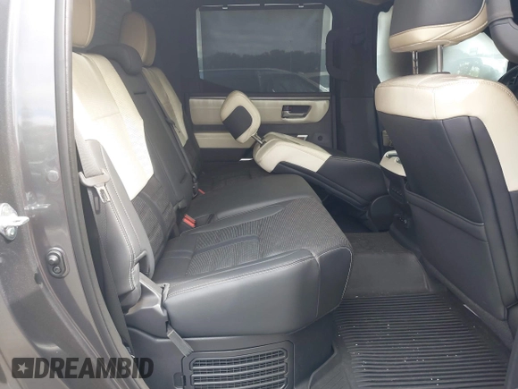 2022 Toyota Tundra Capstone Hybrid with VIN 5TFVC5DB4NX011801, listed as a IAAI auction lot 40218851 with 43,736 mi miles and . Bid and sale history available at DreamBid. Image 8.