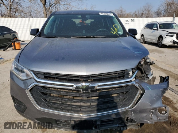 2020 Chevrolet Traverse LS with VIN 1GNERFKWXLJ140272, listed as a Copart auction lot 48735895 with 109,945 mi miles and Salvage title. Bid and sale history available at DreamBid. Image 5.
