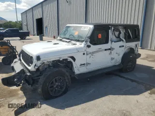 2024 Jeep Wrangler Sport with VIN 1C4PJXKN5RW237039, listed as a Copart auction lot 61205175 with 15,012 mi miles and Non repairable. Bid and sale history available at DreamBid. Image 1.
