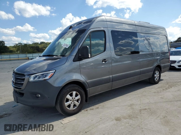 2021 Mercedes-Benz Sprinter Cargo with VIN W1W4ECHY2MT057677, listed as a Copart auction lot 70552843 with 52,530 mi miles and . Bid and sale history available at carsss.com. Image 1.