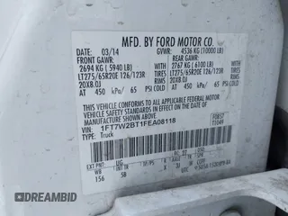 2015 Ford F-250 Lariat с VIN 1FT7W2BT1FEA08118, выставлен на аукционе IAAI как лот 41277828 с пробегом 191 395 миль миль и . История ставок и продаж доступна на DreamBid. Изображение 9.