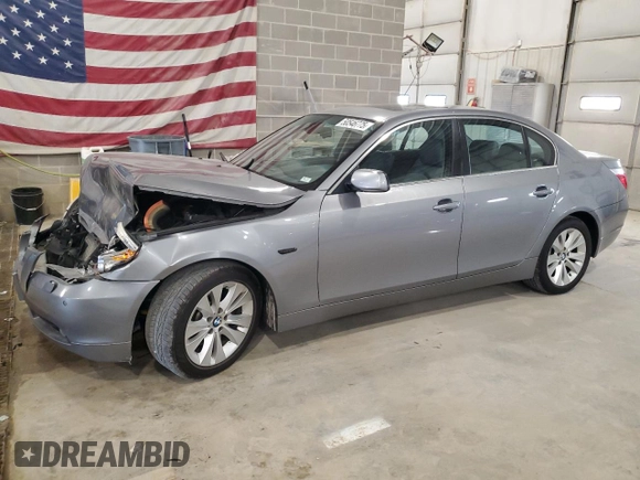 2005 BMW 5 Series 545i with VIN WBANB33555CN64643, listed as a Copart auction lot 50546775 with 159,751 mi miles and Salvage Title. Bid and sale history available at carsss.com. Image 1.