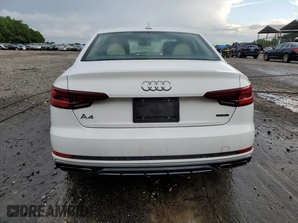2019 Audi A4 Premium with VIN WAUDNAF43KN013847, listed as a Copart auction lot 59956405 with 54,786 mi miles and Salvage title. Bid and sale history available at DreamBid. Image 6.