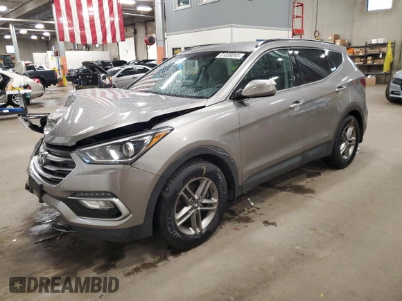 2018 Hyundai Santa Fe 2.4L with VIN 5NMZUDLB5JH096340, listed as a Copart auction lot 61038095 with 114,993 mi miles and Salvage title. Bid and sale history available at DreamBid. Image 1.