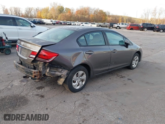 2013 Honda Civic LX with VIN 19XFB2F56DE053799, listed as a IAAI auction lot 40701262 with 191,234 mi miles and . Bid and sale history available at DreamBid. Image 4.