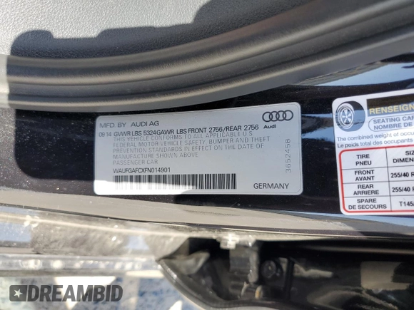 2015 Audi A6 Premium Plus z VIN WAUFGAFCXFN014901, wystawiony jako Copart lot #55737185 z przebiegiem 111 903 mil mil oraz Szkoda całkowita • Salvage title. Historia ofert i sprzedaży dostępna na DreamBid. Obrazek 13.
