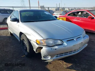 2002 Chevrolet Monte Carlo LS with VIN 2G1WW12E129220014, listed as a IAAI auction lot 41781150 with 217,198 mi miles. Bid and sale history available at carsss.com. Image 1.