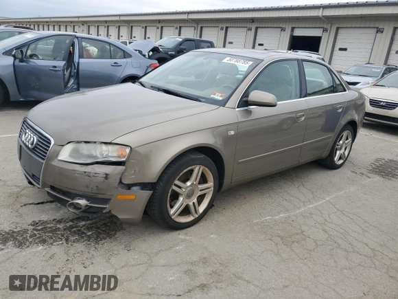 2007 Audi A4 2.0T with VIN WAUDF78E87A118419, listed as a Copart auction lot 50788785 with 171,703 mi miles and Salvage Title. Bid and sale history available at carsss.com. Image 1.
