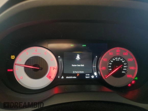 2020 Acura RDX w/A-Spec Pkg with VIN 5J8TC1H65LL019456, listed as a Copart auction lot 46655245 with 56,335 mi miles and Salvage Title. Bid and sale history available at carsss.com. Image 9.