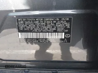 2008 Lexus LS 460 with VIN JTHBL46F185079002, listed as a IAAI auction lot 41724629 with Not Provided miles and . Bid and sale history available at DreamBid. Image 9.