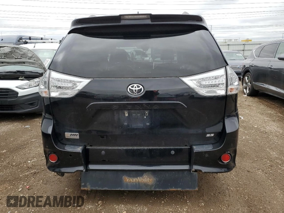 2019 Toyota Sienna SE with VIN 5TDXZ3DC1KS014970, listed as a Copart auction lot 55751445 with 168,028 mi miles and Salvage title. Bid and sale history available at DreamBid. Image 6.
