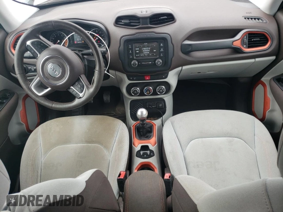 2016 Jeep Renegade Latitude with VIN ZACCJABW2GPC48952, listed as a Copart auction lot 72748224 with 68,722 mi miles and Salvage Title. Bid and sale history available at DreamBid. Image 8.