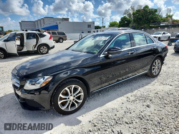 2016 Mercedes-Benz C 300 Luxury with VIN 55SWF4KB3GU133991, listed as a Copart auction lot 60081445 with 86,734 mi miles and Salvage title. Bid and sale history available at DreamBid. Image 1.
