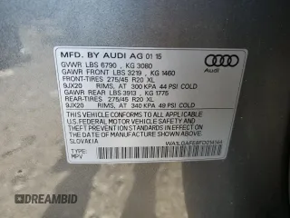 2015 Audi Q7 Premium Plus z VIN WA1LGAFE8FD014144, wystawiony jako Copart lot #56040275 z przebiegiem 100 214 mil mil oraz Szkoda całkowita • Salvage title. Historia ofert i sprzedaży dostępna na DreamBid. Obrazek 13.