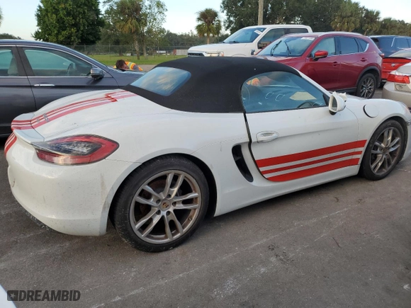 2014 Porsche Boxster with VIN WP0CA2A8XES121446, listed as a Copart auction lot 74572644 with 0 mi miles and Salvage Title. Bid and sale history available at carsss.com. Image 3.