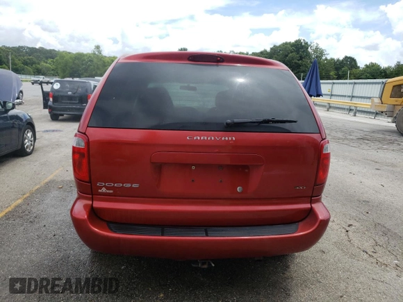 2005 Dodge Caravan SXT with VIN 1D4GP45R25B435433, listed as a Copart auction lot 62675015 with 292,919 mi miles and Salvage title. Bid and sale history available at DreamBid. Image 6.