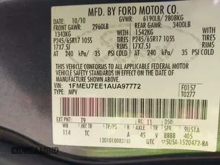 2010 Ford Explorer Eddie Bauer z VIN 1FMEU7EE1AUA97772, wystawiony jako IAAI lot #42108486 z przebiegiem 242 520 mil mil oraz . Historia ofert i sprzedaży dostępna na DreamBid. Obrazek 9.