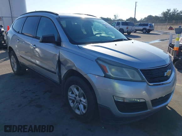 2013 Chevrolet Traverse LS with VIN 1GNKRFED2DJ130429, listed as a IAAI auction lot 41568017 with 213,210 mi miles. Bid and sale history available at carsss.com. Image 1.