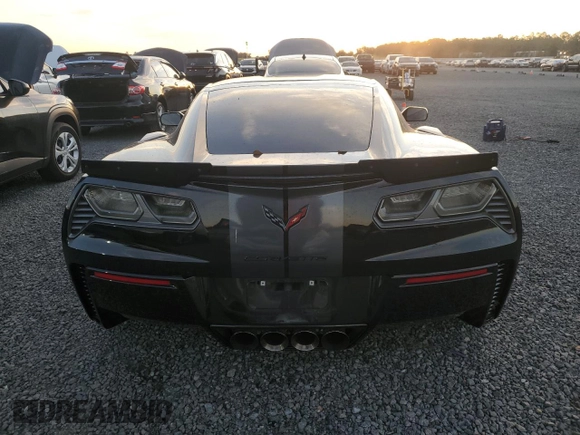 2015 Chevrolet Corvette Z06 2LZ with VIN 1G1YR2D64F5606585, listed as a Copart auction lot 76243904 with 0 mi miles and Salvage Title. Bid and sale history available at carsss.com. Image 6.