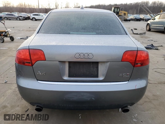 2006 Audi A4 2.0T with VIN WAUDF78E96A219872, listed as a Copart auction lot 41741895 with 190,212 mi miles and Salvage Title. Bid and sale history available at carsss.com. Image 6.