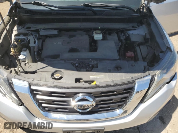 2018 Nissan Pathfinder SV z VIN 5N1DR2MMXJC662132, wystawiony jako Copart lot #54442685 z przebiegiem 81 141 mil mil oraz Szkoda całkowita • Salvage title. Historia ofert i sprzedaży dostępna na DreamBid. Obrazek 12.