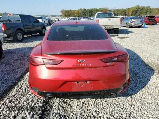2020 Infiniti Q60 Red Sport 400 with VIN JN1FV7EL3LM460437, listed as a Copart auction lot 78080804 with 55,518 mi miles and Clean title. Bid and sale history available at DreamBid. Image 6.
