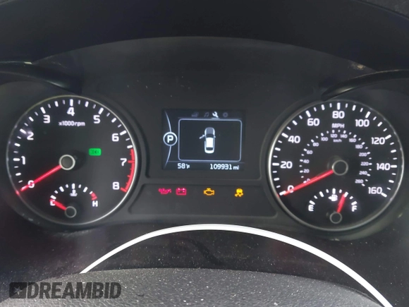 2018 Kia Optima LX with VIN 5XXGT4L37JG184209, listed as a IAAI auction lot 41905891 with 109,931 mi miles. Bid and sale history available at carsss.com. Image 7.