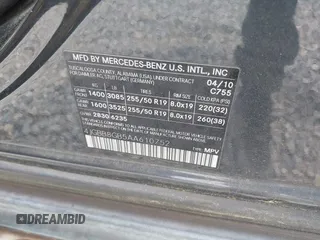 2010 Mercedes-Benz M 350 with VIN 4JGBB8GB5AA610752, listed as a IAAI auction lot 42002417 with 157,900 mi miles and . Bid and sale history available at DreamBid. Image 9.