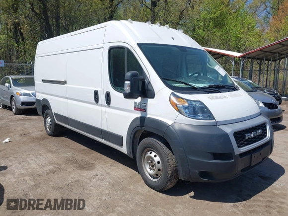 2020 Ram ProMaster Cargo with VIN 3C6TRVDG1LE101543, listed as a IAAI auction lot 42059089 with Not Provided miles and . Bid and sale history available at carsss.com. Image 1.