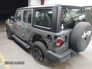 2022 Jeep Wrangler Unlimited Sport with VIN 1C4HJXDG0NW117632, listed as a IAAI auction lot 41185850 with 18,298 mi miles and . Bid and sale history available at DreamBid. Image 3.