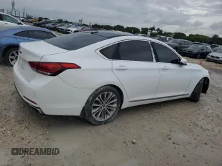 2017 Genesis G80 3.8L with VIN KMHGN4JE3HU172234, listed as a Copart auction lot 74680664 with 101,375 mi miles and Salvage Title. Bid and sale history available at carsss.com. Image 3.