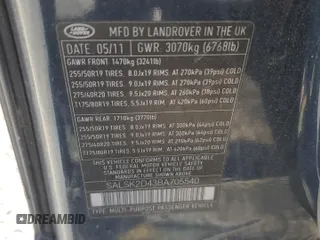 2011 Land Rover Range Rover Sport HSE LUX with VIN SALSK2D43BA705540, listed as a Copart auction lot 52558005 with 157,274 mi miles and Clean Title. Bid and sale history available at carsss.com. Image 13.