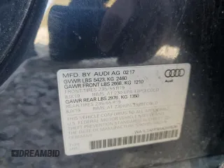 2017 Audi Q5 Premium Plus z VIN WA1L2AFP3HA099530, wystawiony jako Copart lot #49889085 z przebiegiem Nie podano mil oraz Tytuł czysty. Historia ofert i sprzedaży dostępna na DreamBid. Obrazek 13.