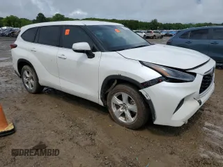2021 Toyota Highlander L with VIN 5TDCZRAH6MS077003, listed as a Copart auction lot 56608825 with 44,418 mi miles and Salvage title. Bid and sale history available at DreamBid. Image 4.