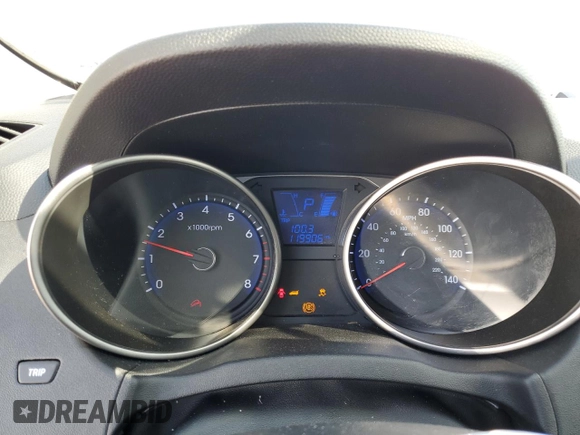 2010 Hyundai Tucson GLS with VIN KM8JU3AC8AU056499, listed as a Copart auction lot 53057365 with 119,906 mi miles and Salvage Title. Bid and sale history available at DreamBid. Image 9.