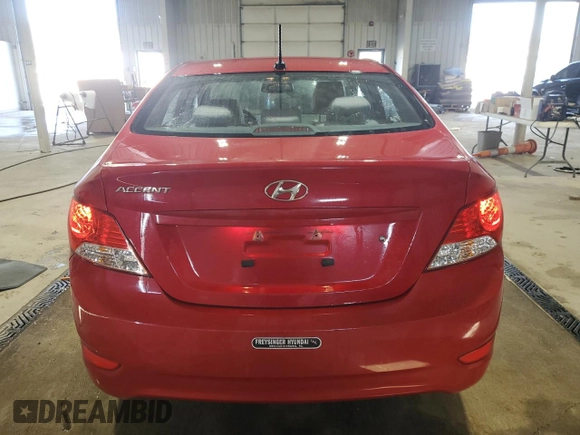 2013 Hyundai Accent GLS with VIN KMHCT4AE8DU343459, listed as a Copart auction lot 52325165 with 87,519 mi miles and Salvage Title. Bid and sale history available at carsss.com. Image 6.