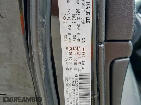 2020 Jeep Grand Cherokee Limited with VIN 1C4RJEBG6LC300611, listed as a Copart auction lot 60841195 with Not provided miles and Salvage title. Bid and sale history available at DreamBid. Image 13.