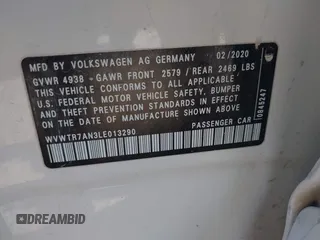 2020 Volkswagen Arteon SEL Premium R-Line с VIN WVWTR7AN3LE013290, выставлен на аукционе IAAI как лот 41351869 с пробегом Не указан миль и . История ставок и продаж доступна на DreamBid. Изображение 9.