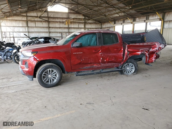 2023 Chevrolet Colorado 2WD LT with VIN 1GCGSCEC5P1222809, listed as a Copart auction lot 86005484 with 27,857 mi miles and Salvage Title. Bid and sale history available at carsss.com. Image 1.