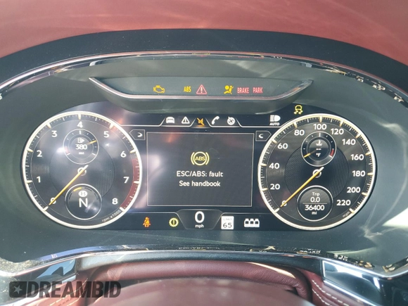 2020 Bentley Flying Spur W12 with VIN SCBBB6ZG9LC080734, listed as a Copart auction lot 72423254 with 36,400 mi miles and Non Repairable. Bid and sale history available at DreamBid. Image 9.