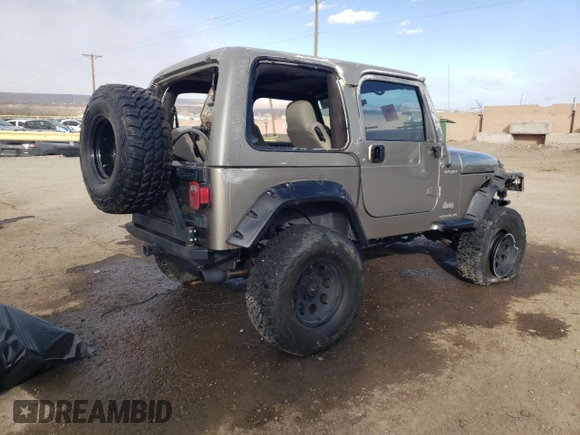 2005 Jeep Wrangler Sport with VIN 1J4FA49S95P311101, listed as a Copart auction lot 42558365 with 108,272 mi miles and Salvage Title. Bid and sale history available at carsss.com. Image 3.