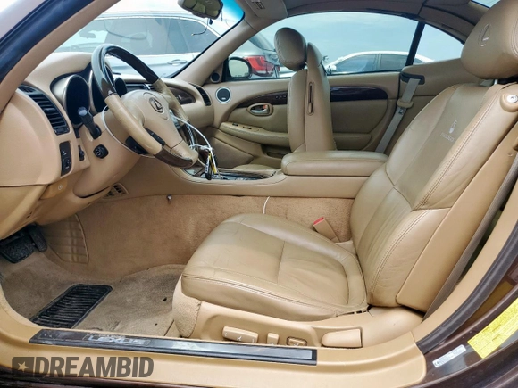 2006 Lexus SC 430 z VIN JTHFN48Y669001119, wystawiony jako Copart lot #58327505 z przebiegiem 76 854 mil mil oraz Szkoda całkowita • Salvage title. Historia ofert i sprzedaży dostępna na DreamBid. Obrazek 7.