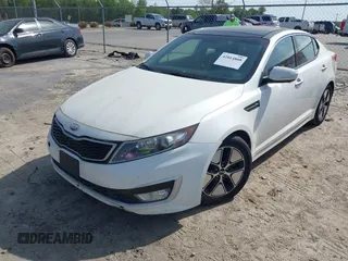 2012 Kia Optima Hybrid with VIN KNAGM4AD9C5033272, listed as a IAAI auction lot 42014808 with 173,740 mi miles. Bid and sale history available at carsss.com. Image 2.
